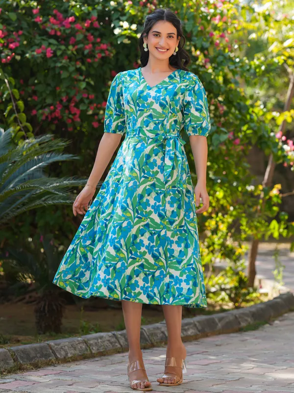 Multicolor_Cotton_Blend_Tiered_Midi_Dress_For_Women