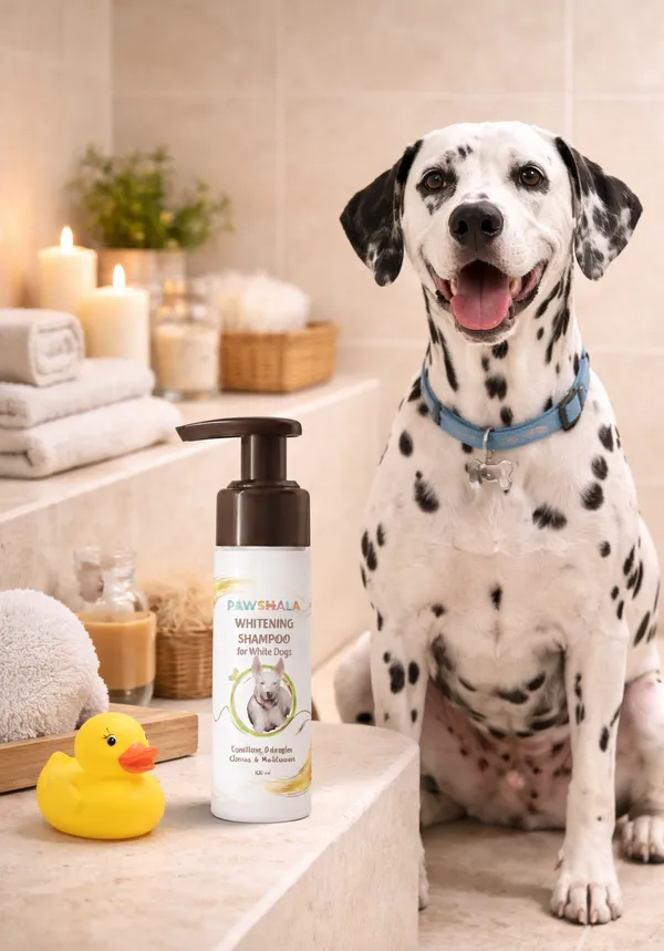 Pawshala_Whitening_Shampoo_For_White_Dogs_With_Blueberry_&_Chamomile_Extract