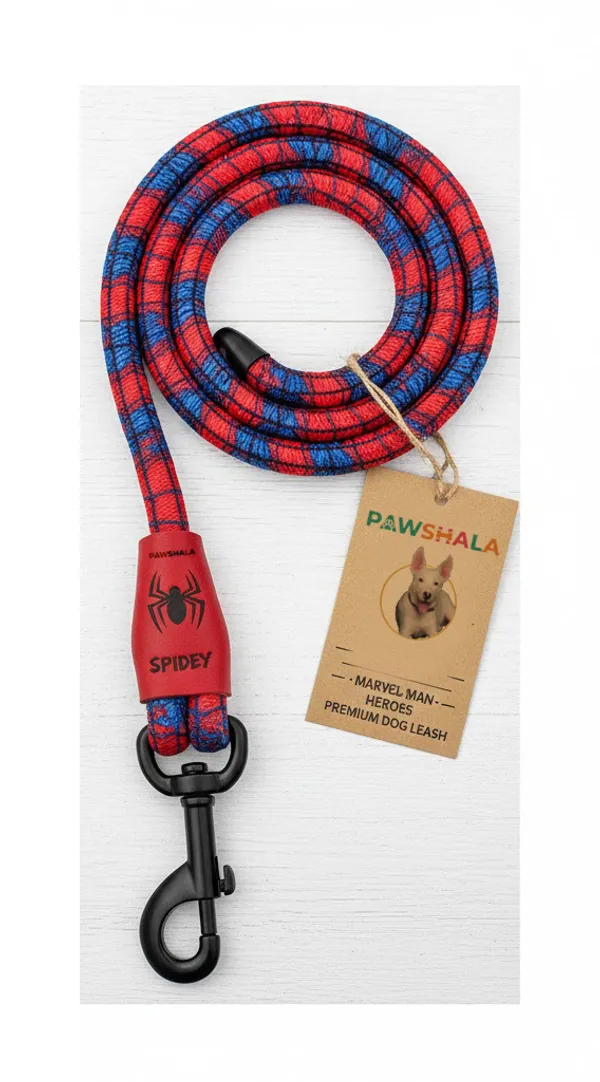 Pawshala_Marvel_Heroes_Premium_Dog_Leash_-_Spidey_Edition