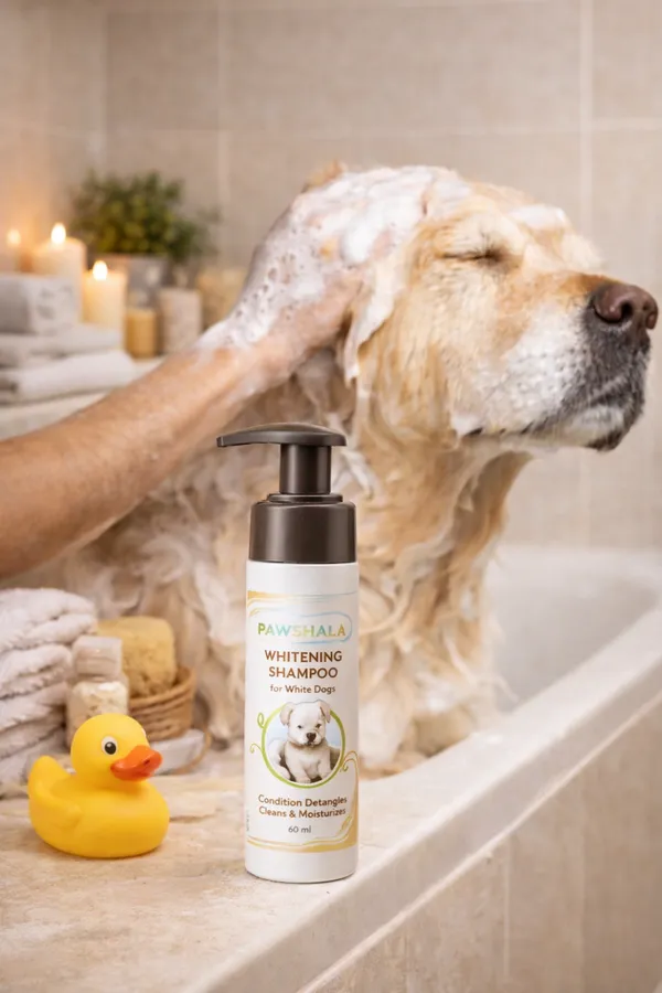 Pawshala_Whitening_Shampoo_For_White_Dogs_With_Blueberry_&_Chamomile_Extract