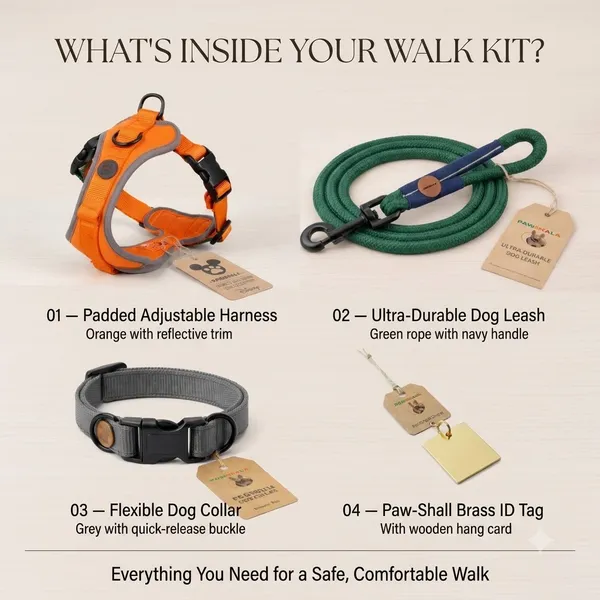 Complete_Walk_Kit_-_Padded_Harness,_Durable_leash,_Adjustable_collar,_ID_tag