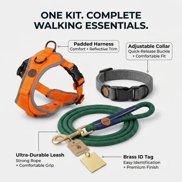 Complete_Walk_Kit_-_Padded_Harness,_Durable_leash,_Adjustable_collar,_ID_tag