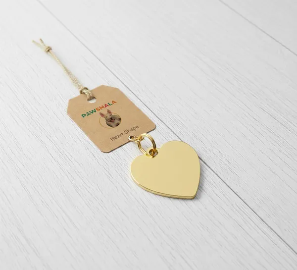 Pawshala_Brass_Heart-Shaped_Pet_Id_Tag_-_Gold