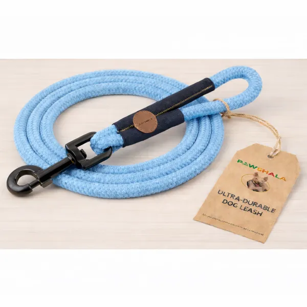 Pawfull_Ultra_Durable_Dog_Leash_-_Blue_Rope_Leash_With_Black_Clip