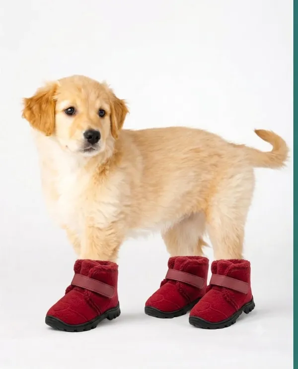 Pawshala_All-Weather_Dog_Boots-Red