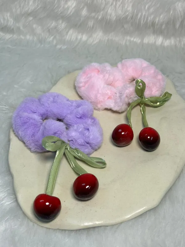 Cherry_Plush_Scrunchie_Pack_Of_2