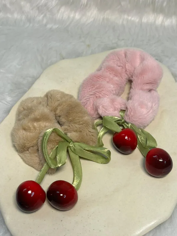Cherry_Plush_Scrunchie_Pack_Of_2