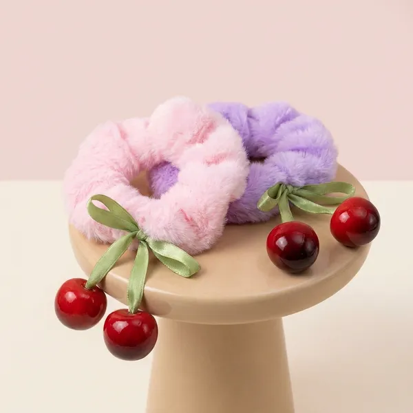 Cherry_Plush_Scrunchie_Pack_Of_2