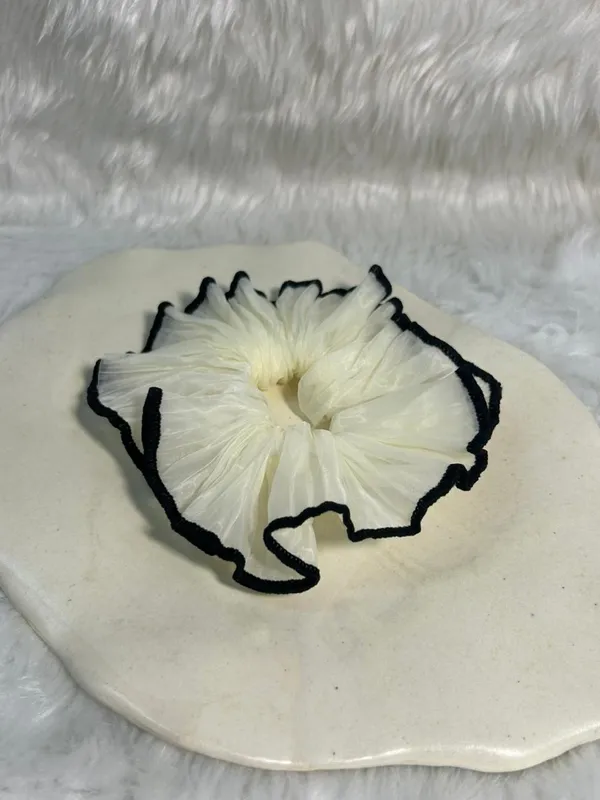 White_Organza_Halo_Scrunchie_Pack_Of_2