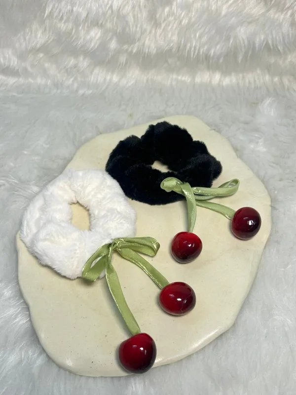 Cherry_Plush_Scrunchie_Pack_Of_2