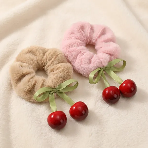 Cherry_Plush_Scrunchie_Pack_Of_2