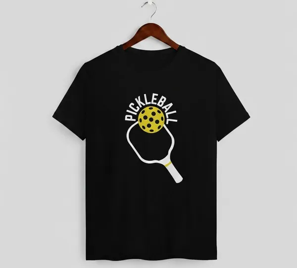 Black_Premium_Quality_Printed_Pickle_Ball_Round_Neck_Tshirt