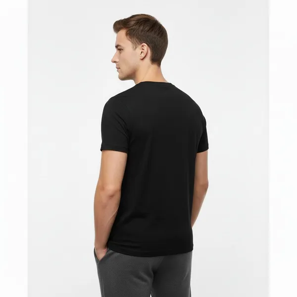 Black_Pure_Cotton_Round_Neck_Half_Sleeve_T_Shirt_For_Men