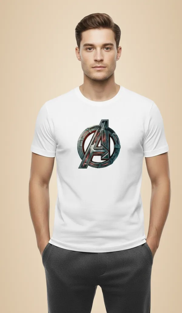 White_Pure_Cotton_Round_Neck_Half_Sleeve_T_Shirt_For_Men