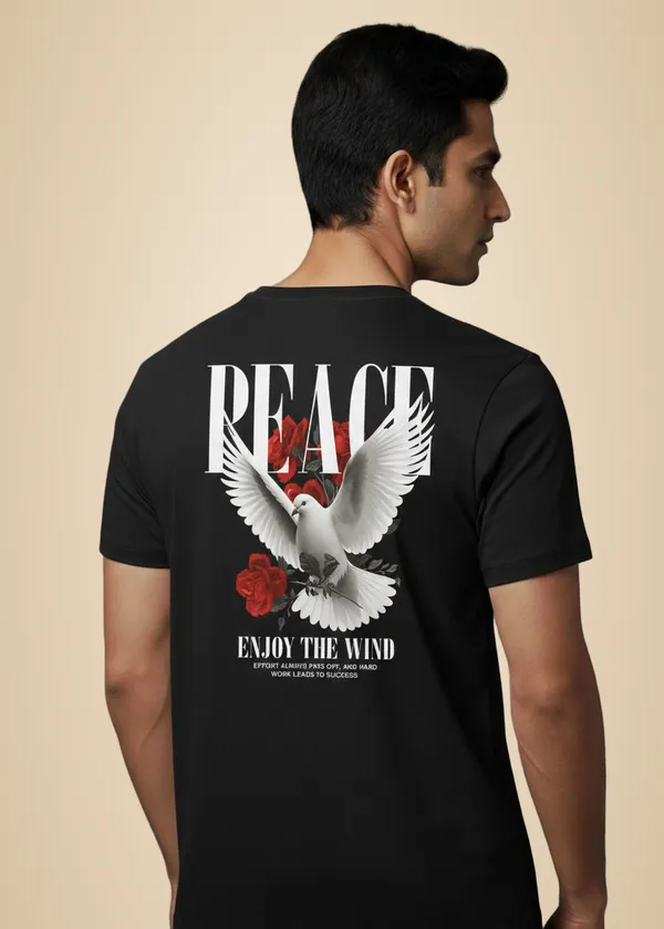 Black_Pure_Cotton_Round_Neck_Short_Sleeve_T_Shirt_For_Men