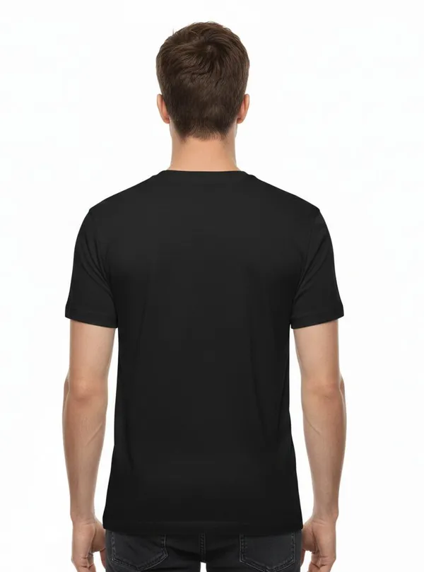 Black_Pure_Cotton_Round_Neck_Half_Sleeve_T_Shirt_For_Men