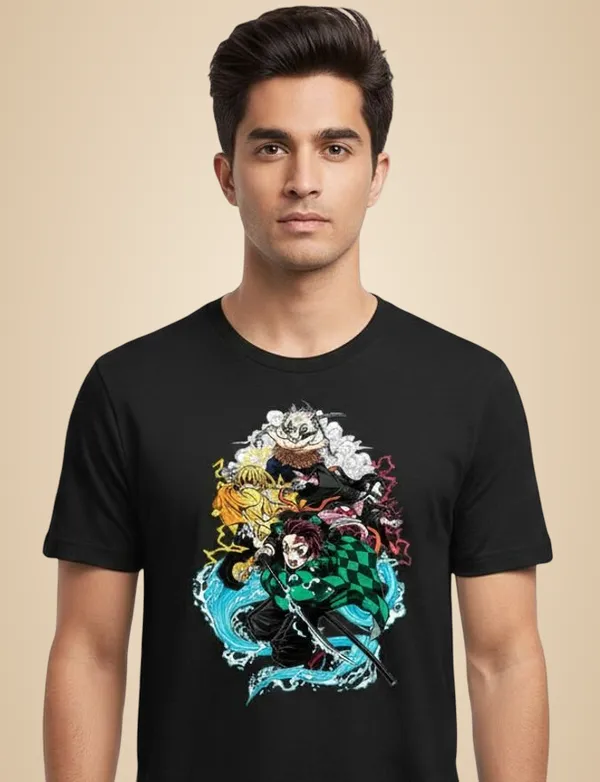 Black_Pure_Cotton_Round_Neck_Half_Sleeve_T_Shirt_For_Men