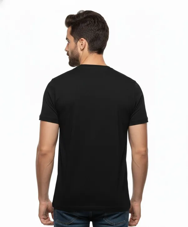 Black_Pure_Cotton_Round_Neck_Half_Sleeve_T_Shirt_For_Men