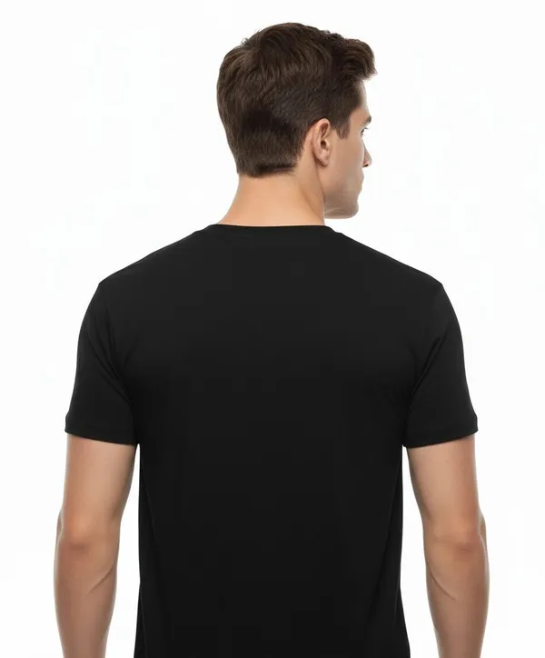 Black_Pure_Cotton_Round_Neck_Half_Sleeve_T_Shirt_For_Men