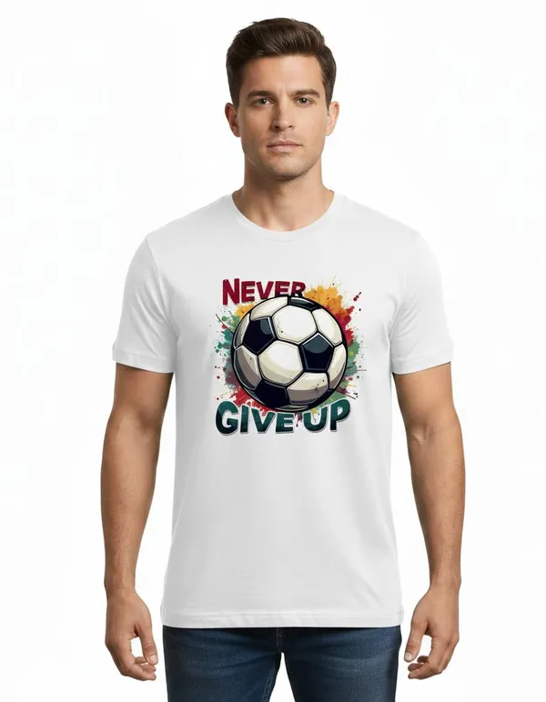 White_Pure_Cotton_Round_Neck_Half_Sleeve_T_Shirt_For_Men