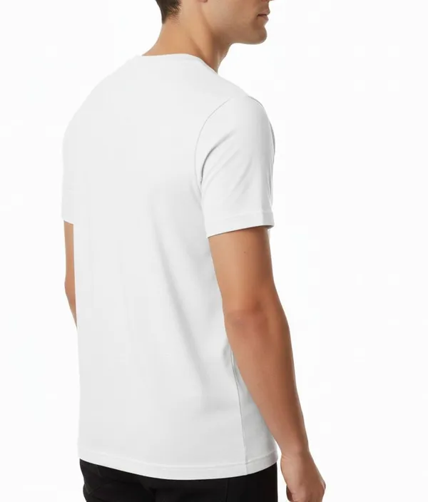 White_Pure_Cotton_Round_Neck_Half_Sleeve_T_Shirt_For_Men