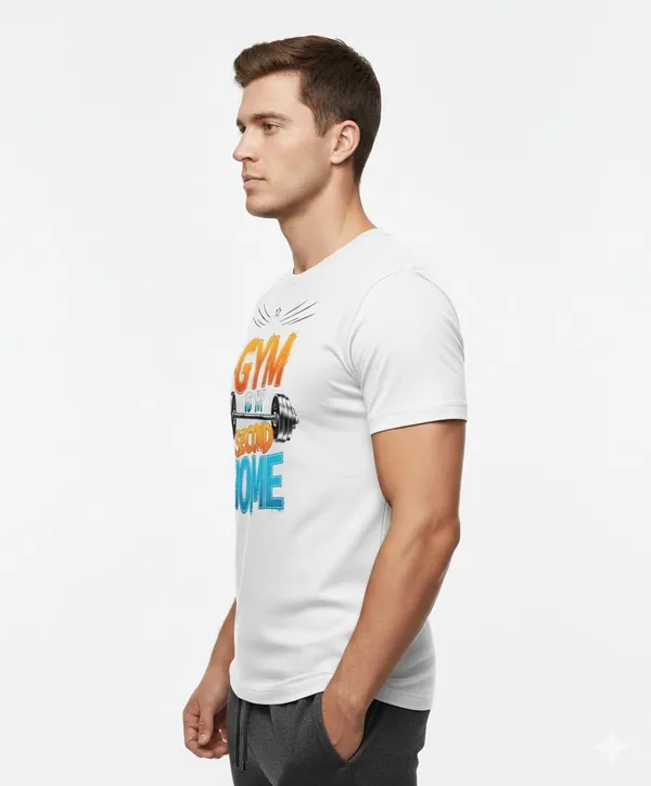 White_Pure_Cotton_Round_Neck_Half_Sleeve_T_Shirt_For_Men