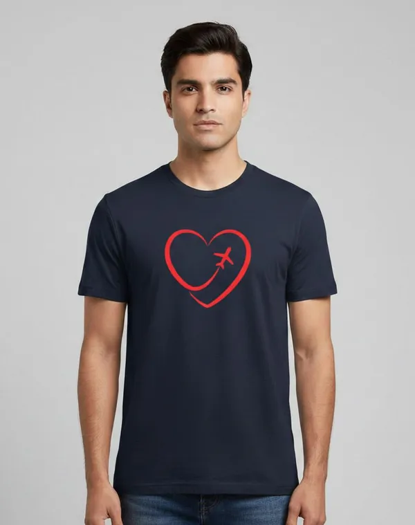 Navy_Blue_Pure_Cotton_Round_Neck_Half_Sleeve_T_Shirt_For_Men