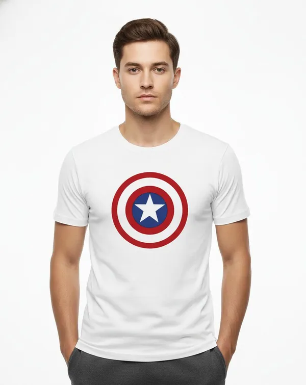 White_Pure_Cotton_Round_Neck_Half_Sleeve_T_Shirt_For_Men