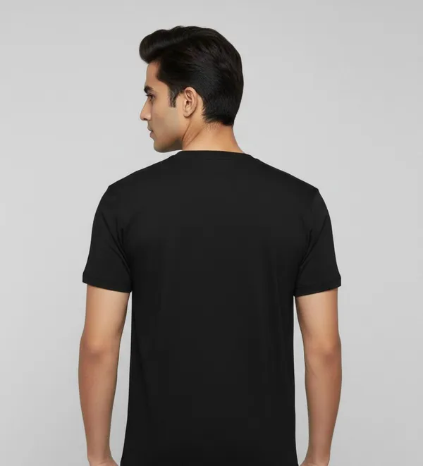 Black_Pure_Cotton_Round_Neck_Half_Sleeve_T_Shirt_For_Men
