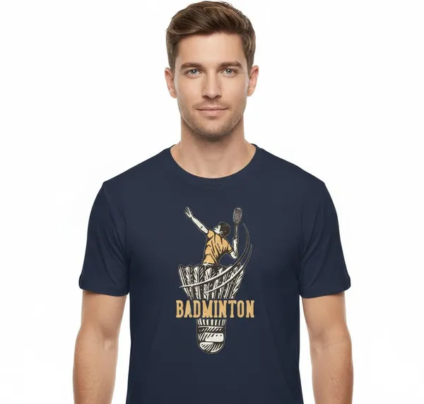 Navy_Blue_Pure_Cotton_Round_Neck_Half_Sleeve_T_Shirt_For_Men
