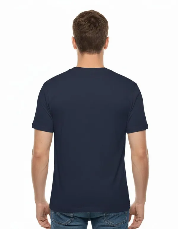 Navy_Blue_Pure_Cotton_Round_Neck_Half_Sleeve_T_Shirt_For_Men