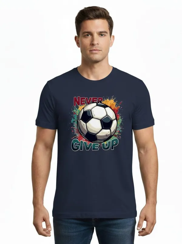 Navy_Blue_Pure_Cotton_Round_Neck_Half_Sleeve_T_Shirt_For_Men