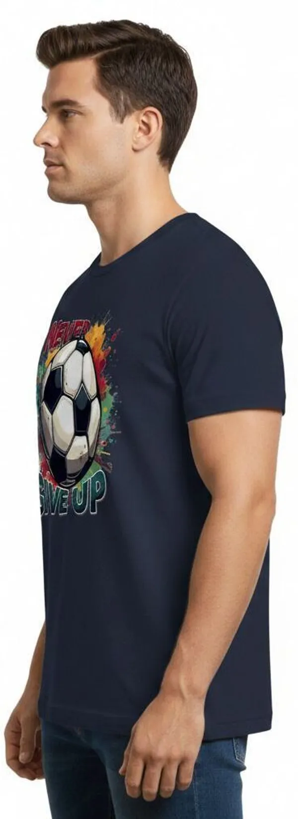 Navy_Blue_Pure_Cotton_Round_Neck_Half_Sleeve_T_Shirt_For_Men