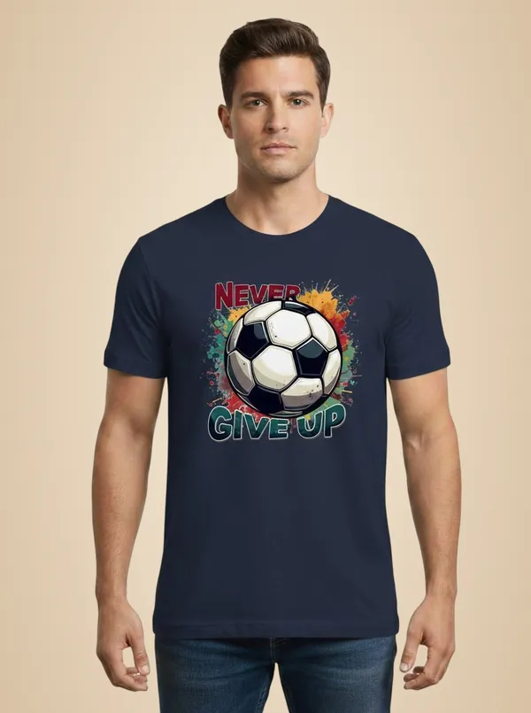 Navy_Blue_Pure_Cotton_Round_Neck_Half_Sleeve_T_Shirt_For_Men