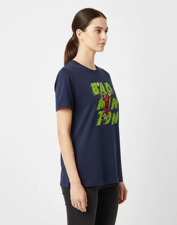 Navy_Blue_Pure_Cotton_Round_Neck_Half_Sleeve_T_Shirt_For_Women