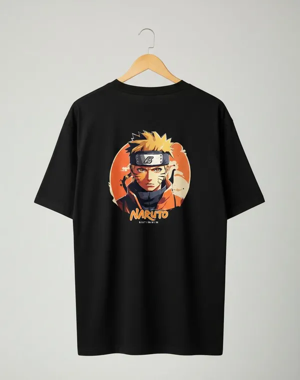 Black_Premium_Quality_Printed_Naruto_Front_Face_Oversized_Tshirt