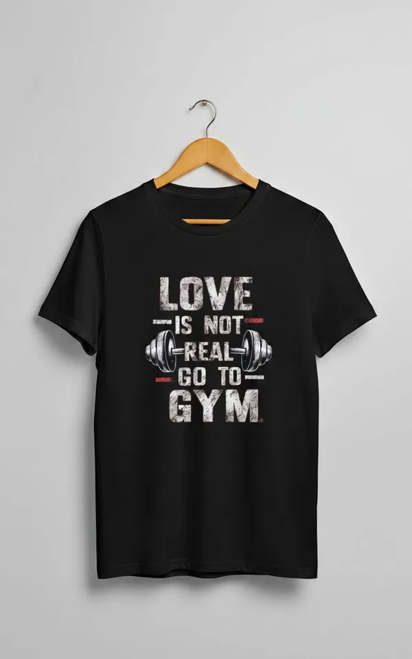 Black_Premium_Quality_Printed_Love_Gym_Round_Neck_Tees