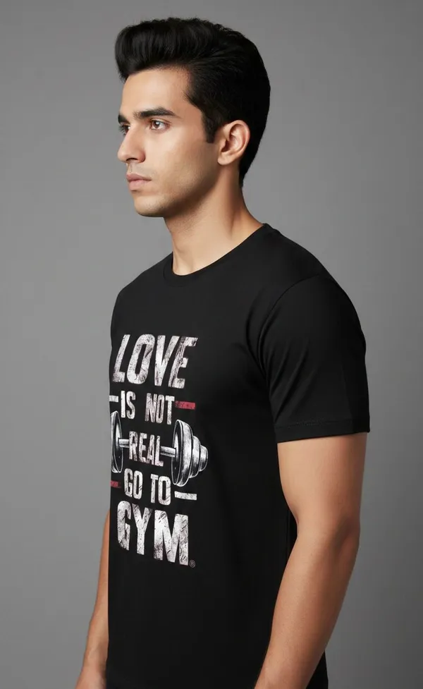 Black_Premium_Quality_Printed_Love_Gym_Round_Neck_Tees