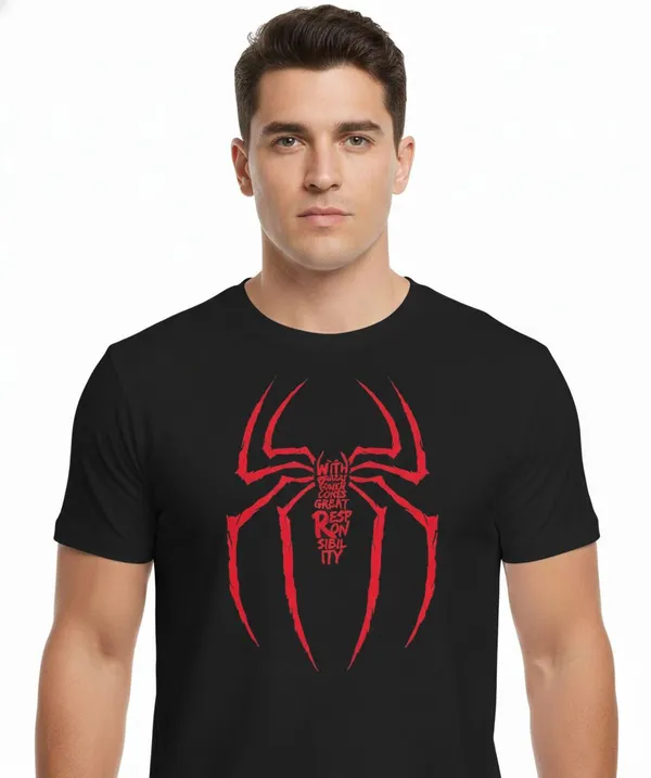 Black_Pure_Cotton_Round_Neck_Half_Sleeve_T_Shirt_For_Men