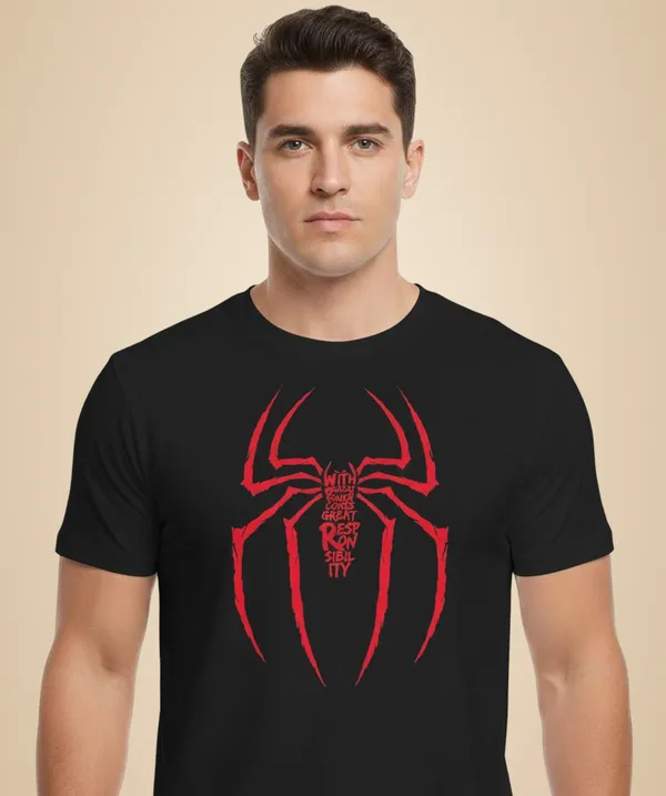 Black_Pure_Cotton_Round_Neck_Half_Sleeve_T_Shirt_For_Men