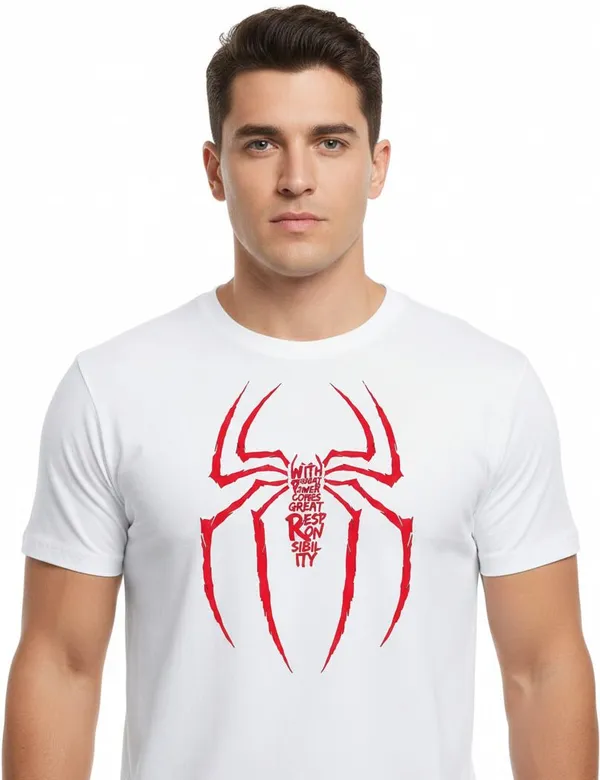 White_Pure_Cotton_Round_Neck_Half_Sleeve_T_Shirt_For_Men