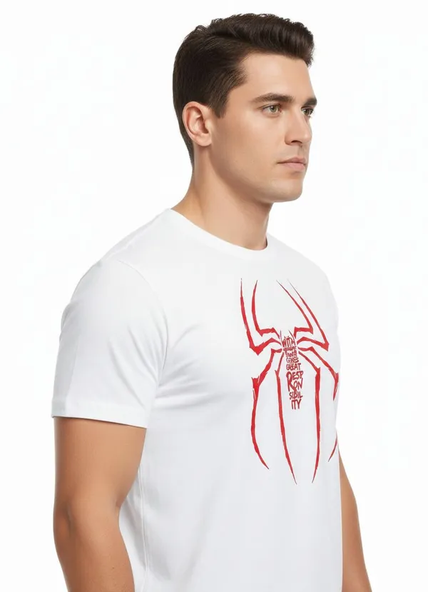 White_Pure_Cotton_Round_Neck_Half_Sleeve_T_Shirt_For_Men