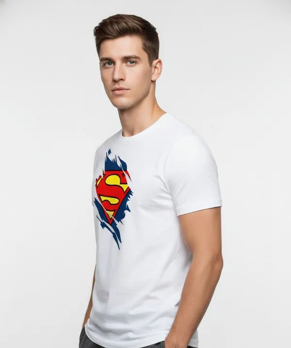 White_Pure_Cotton_Round_Neck_Half_Sleeve_T_Shirt_For_Men