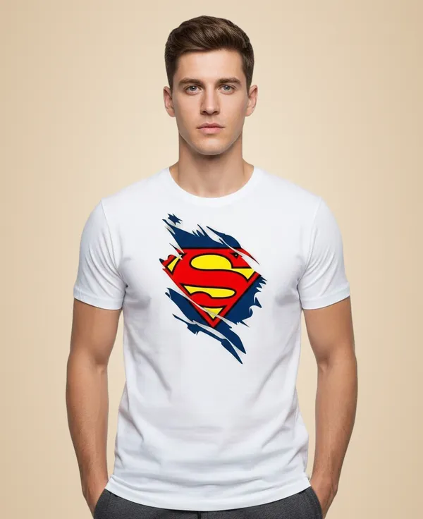 White_Pure_Cotton_Round_Neck_Half_Sleeve_T_Shirt_For_Men