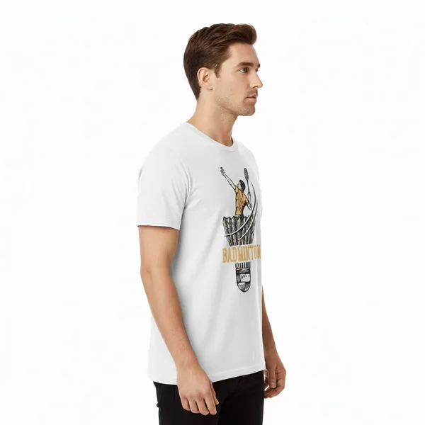 White_Pure_Cotton_Round_Neck_Half_Sleeve_T_Shirt_For_Men