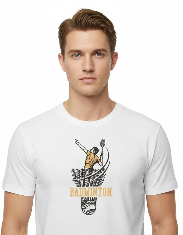 White_Pure_Cotton_Round_Neck_Half_Sleeve_T_Shirt_For_Men