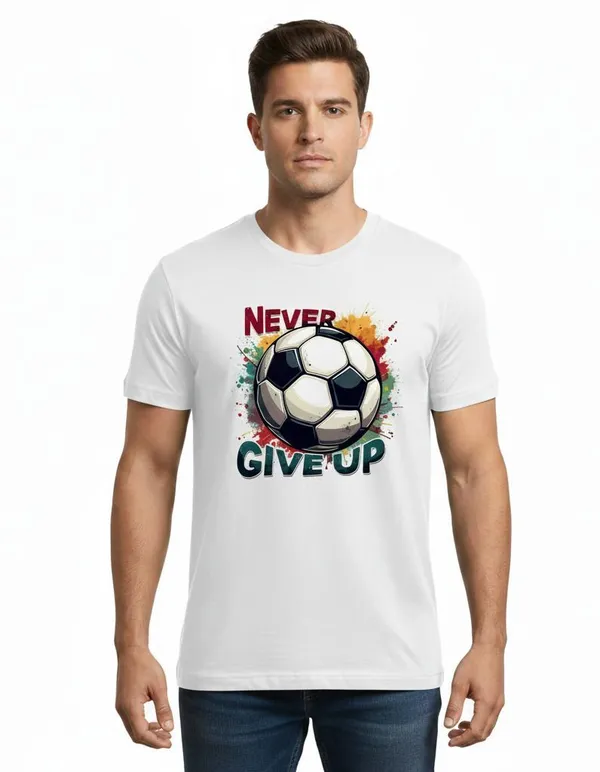 White_Pure_Cotton_Round_Neck_Short_Sleeve_T_Shirt_For_Men