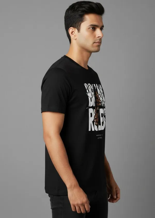 Black_Pure_Cotton_Boat_Neck_Half_Sleeve_T_Shirt_For_Men