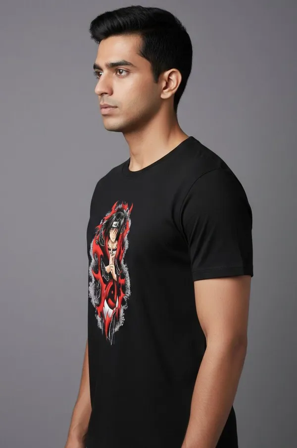 Black_Pure_Cotton_Round_Neck_Half_Sleeve_T_Shirt_For_Men
