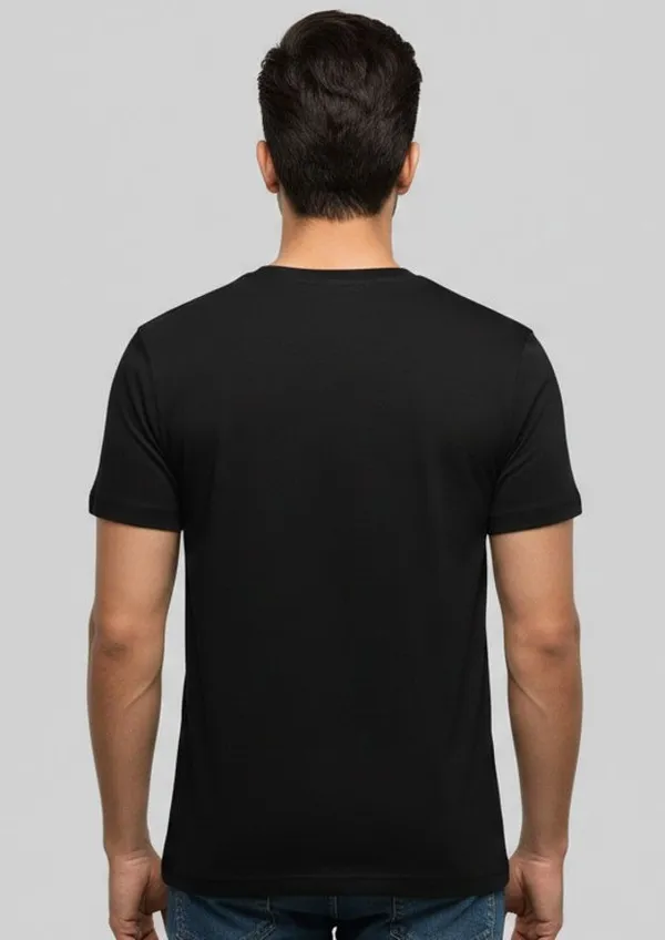 Black_Pure_Cotton_Round_Neck_Half_Sleeve_T_Shirt_For_Men